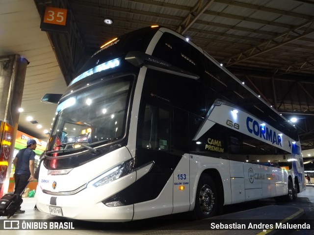 Cormar Bus 153 na cidade de Estación Central, Santiago, Metropolitana de Santiago, Chile, por Sebastian Andres Maluenda. ID da foto: 11237168.