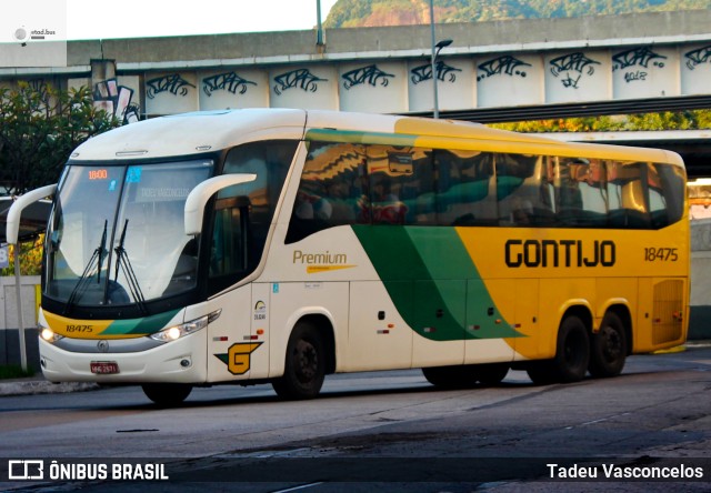 Empresa Gontijo de Transportes 18475 na cidade de Rio de Janeiro, Rio de Janeiro, Brasil, por Tadeu Vasconcelos. ID da foto: 11237658.