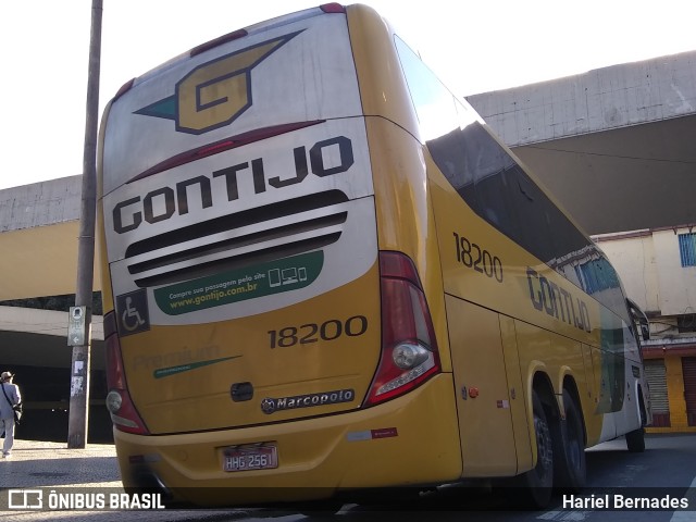 Empresa Gontijo de Transportes 18200 na cidade de Belo Horizonte, Minas Gerais, Brasil, por Hariel Bernades. Número da foto: #11166958.