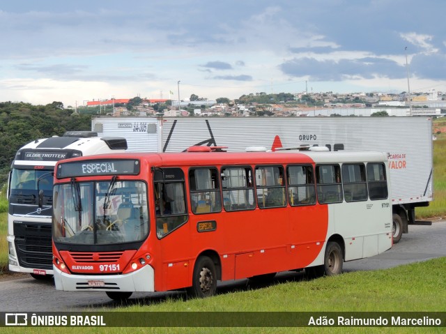 Viação Belo Monte Transportes Coletivos 97151 na cidade de Contagem, Minas Gerais, Brasil, por Adão Raimundo Marcelino. ID da foto: 11168626.