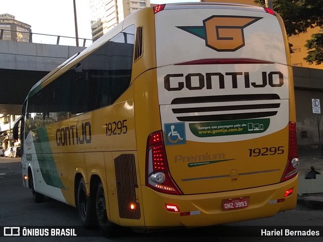 Empresa Gontijo de Transportes 19295 na cidade de Belo Horizonte, Minas Gerais, Brasil, por Hariel Bernades. ID da foto: 11167019.