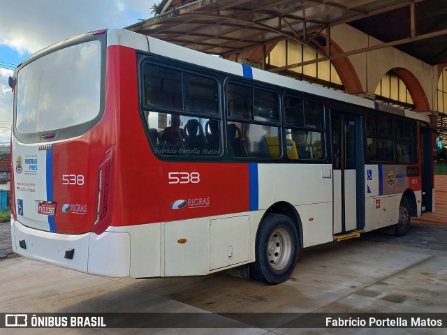 Rigras Transporte Coletivo e Turismo 538 na cidade de Ribeirão Pires, São Paulo, Brasil, por Fabrício Portella Matos. ID da foto: 11168737.