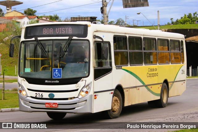 ABC Transportes Coletivos - Cidade de Caçapava 216 na cidade de Caçapava, São Paulo, Brasil, por Paulo Henrique Pereira Borges. ID da foto: 11168290.