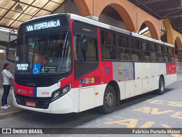 Rigras Transporte Coletivo e Turismo 939 na cidade de Ribeirão Pires, São Paulo, Brasil, por Fabrício Portella Matos. ID da foto: 11168915.