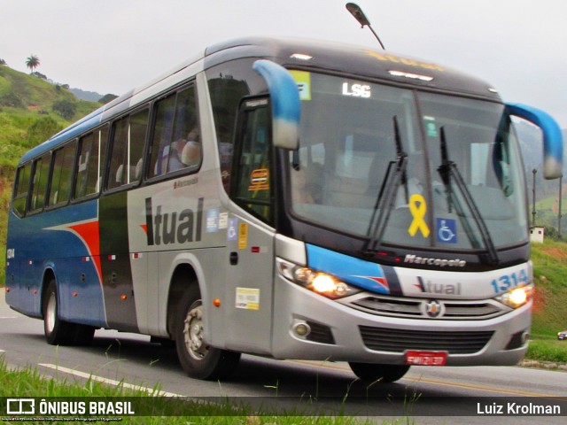 Viação Atual 1314 na cidade de Aparecida, São Paulo, Brasil, por Luiz Krolman. ID da foto: 11168153.