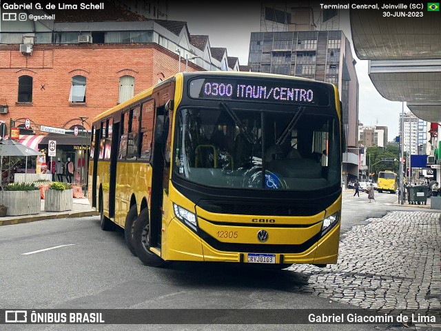 Gidion Transporte e Turismo 12305 na cidade de Joinville, Santa Catarina, Brasil, por Gabriel Giacomin de Lima. Número da foto: #11242179.