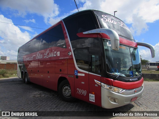 Expresso São Luiz 7890 na cidade de Caruaru, Pernambuco, Brasil, por Lenilson da Silva Pessoa. Número da foto: #11242328.