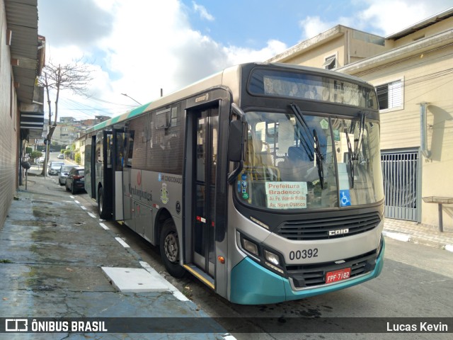 Auto Viação Urubupungá 00392 na cidade de Osasco, São Paulo, Brasil, por Lucas Kevin. ID da foto: 11240941.