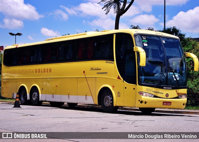 Viação Itapemirim 5531 na cidade de São Paulo, São Paulo, Brasil, por Márcio Douglas Ribeiro Venino. ID da foto: 11242824.