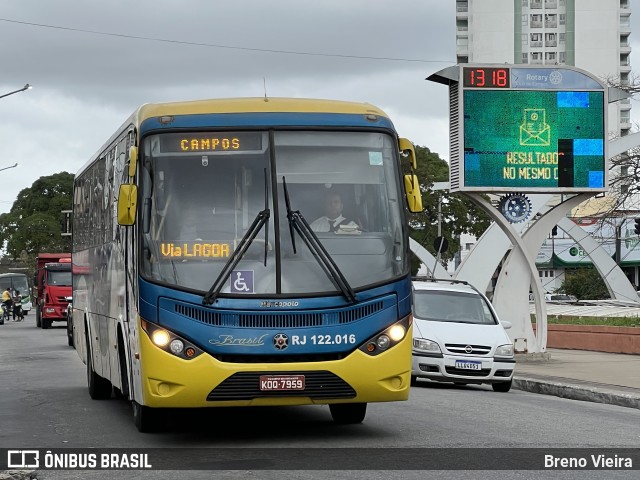 Brasil SA Transporte e Turismo RJ 122.016 na cidade de Campos dos Goytacazes, Rio de Janeiro, Brasil, por Breno Vieira. Número da foto: #11241710.