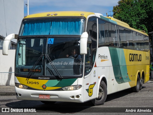 Empresa Gontijo de Transportes 17045 na cidade de Rio de Janeiro, Rio de Janeiro, Brasil, por André Almeida. ID da foto: 11241579.