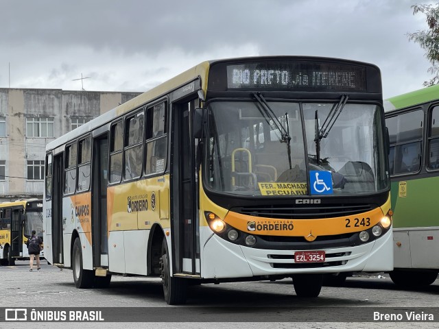 Auto Viação Cordeiro 2 243 na cidade de Campos dos Goytacazes, Rio de Janeiro, Brasil, por Breno Vieira. ID da foto: 11241718.