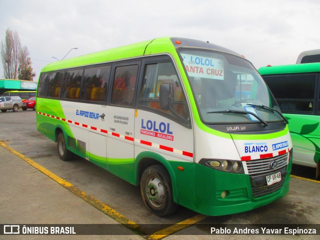 Transportes El Rápido Benja CPVR48 na cidade de Santa Cruz, Colchagua, Libertador General Bernardo O'Higgins, Chile, por Pablo Andres Yavar Espinoza. Número da foto: #11242903.