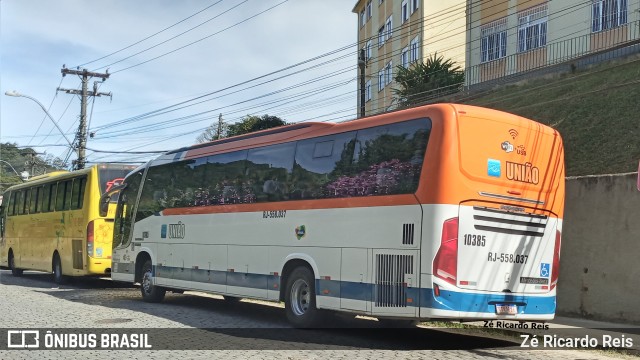 Expresso União 10385 na cidade de Petrópolis, Rio de Janeiro, Brasil, por Zé Ricardo Reis. ID da foto: 11241338.