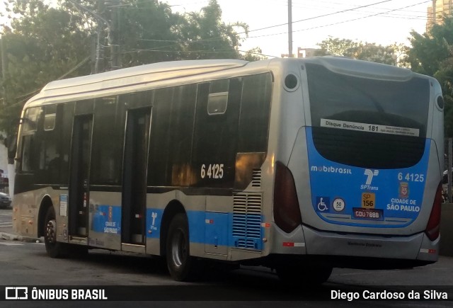 Viação Paratodos > São Jorge > Metropolitana São Paulo > Mobibrasil 6 4125 na cidade de São Paulo, São Paulo, Brasil, por Diego Cardoso da Silva. Número da foto: #11241079.