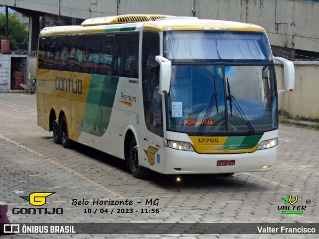 Empresa Gontijo de Transportes 12755 na cidade de Belo Horizonte, Minas Gerais, Brasil, por Valter Francisco. ID da foto: 11242367.