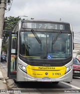 Viação Metrópole Paulista - Zona Leste 3 1763 na cidade de São Paulo, São Paulo, Brasil, por Markus Bus Vip. Número da foto: #:id.