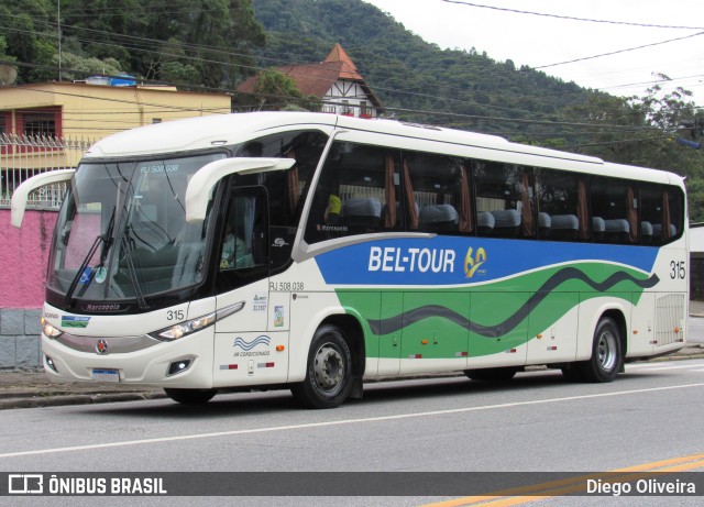 Bel-Tour Transportes e Turismo 315 na cidade de Teresópolis, Rio de Janeiro, Brasil, por Diego Oliveira. Número da foto: #11169073.