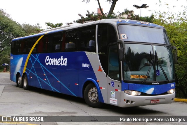 Viação Cometa 6702 na cidade de São Paulo, São Paulo, Brasil, por Paulo Henrique Pereira Borges. ID da foto: 11170873.