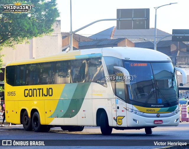 Empresa Gontijo de Transportes 19155 na cidade de Rio de Janeiro, Rio de Janeiro, Brasil, por Victor Henrique. ID da foto: 11170049.