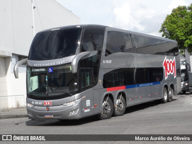 Auto Viação 1001 RJ 108.307 na cidade de Rio de Janeiro, Rio de Janeiro, Brasil, por Marco Aurélio de Oliveira. ID da foto: 11170371.