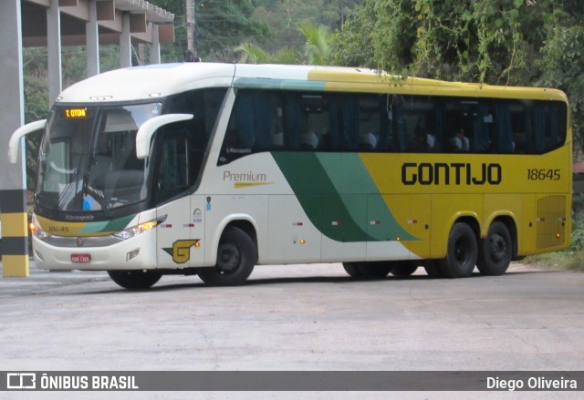 Empresa Gontijo de Transportes 18645 na cidade de Teresópolis, Rio de Janeiro, Brasil, por Diego Oliveira. ID da foto: 11169099.