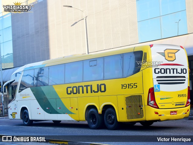 Empresa Gontijo de Transportes 19155 na cidade de Rio de Janeiro, Rio de Janeiro, Brasil, por Victor Henrique. ID da foto: 11170031.