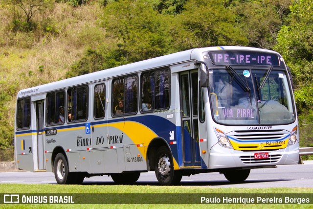 Viação Barra do Piraí Turismo RJ 113.004 na cidade de Piraí, Rio de Janeiro, Brasil, por Paulo Henrique Pereira Borges. Número da foto: #11172898.
