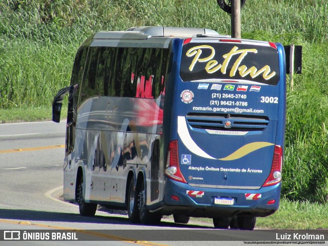 Pet Tur - Rms Transporte e Turismo 3002 na cidade de Juiz de Fora, Minas Gerais, Brasil, por Luiz Krolman. ID da foto: 11172048.