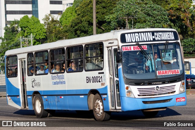 Transportes Barata BN-00021 na cidade de Belém, Pará, Brasil, por Fabio Soares. ID da foto: 11172194.