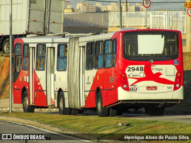 Itajaí Transportes Coletivos 2948 na cidade de Campinas, São Paulo, Brasil, por Henrique Alves de Paula Silva. ID da foto: 11172550.