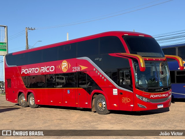 Auto Viação Porto Rico 2308 na cidade de Teresina, Piauí, Brasil, por João Victor. Número da foto: #11173071.