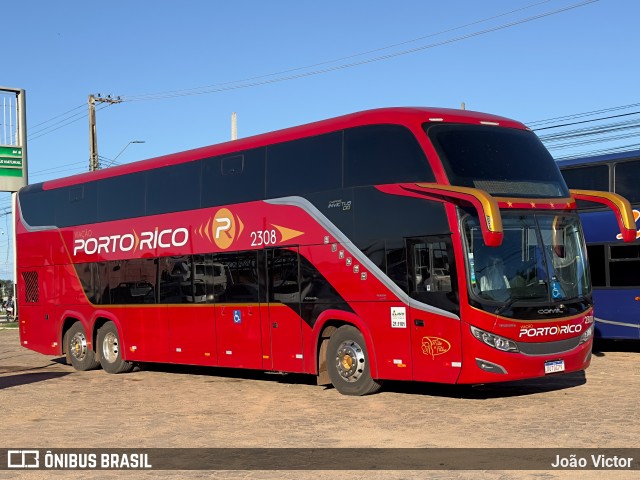 Auto Viação Porto Rico 2308 na cidade de Teresina, Piauí, Brasil, por João Victor. ID da foto: 11173071.