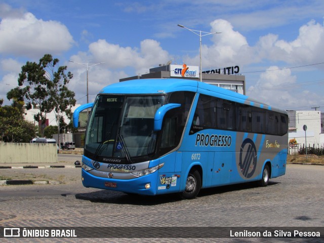 Auto Viação Progresso 6072 na cidade de Caruaru, Pernambuco, Brasil, por Lenilson da Silva Pessoa. Número da foto: #11172698.