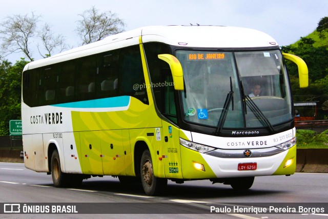 Costa Verde Transportes RJ 217.002 na cidade de Piraí, Rio de Janeiro, Brasil, por Paulo Henrique Pereira Borges. Número da foto: #11175817.