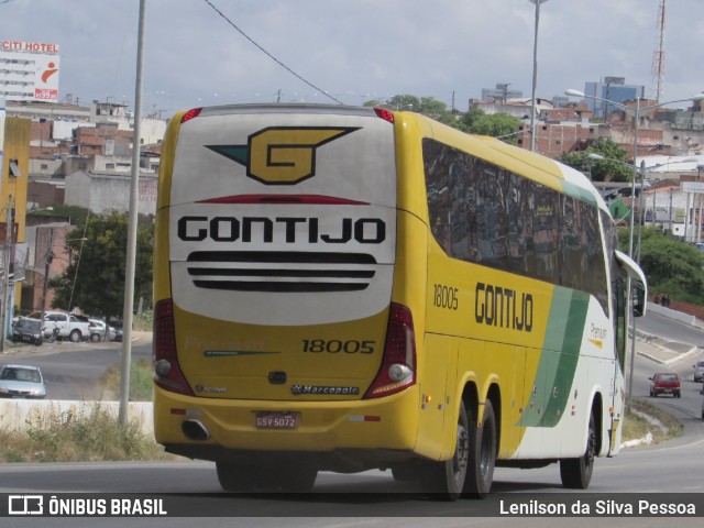 Empresa Gontijo de Transportes 18005 na cidade de Caruaru, Pernambuco, Brasil, por Lenilson da Silva Pessoa. ID da foto: 11177741.