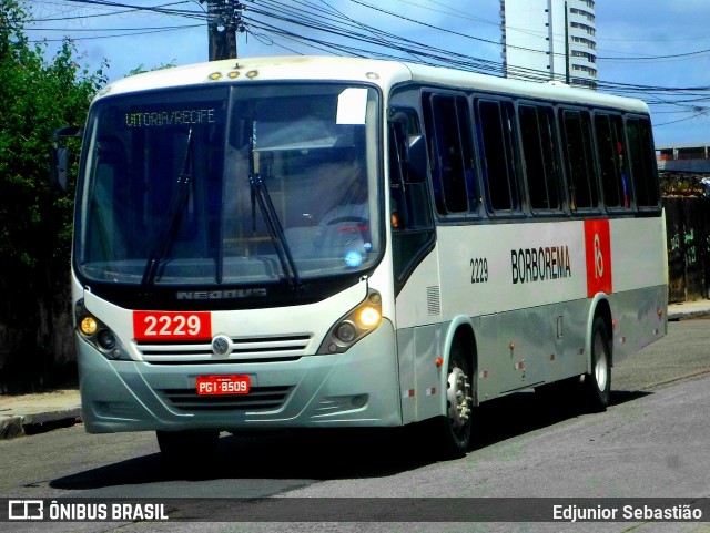 Borborema Imperial Transportes 2229 na cidade de Recife, Pernambuco, Brasil, por Edjunior Sebastião. ID da foto: 11176540.