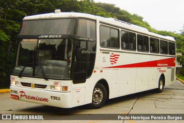 Empresa de Ônibus Pássaro Marron 5911 na cidade de São Paulo, São Paulo, Brasil, por Paulo Henrique Pereira Borges. Número da foto: #11180940.