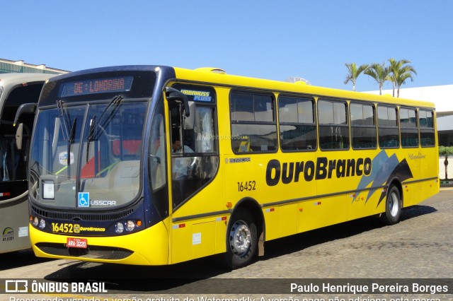 Viação Ouro Branco 16452 na cidade de Londrina, Paraná, Brasil, por Paulo Henrique Pereira Borges. Número da foto: #11181013.