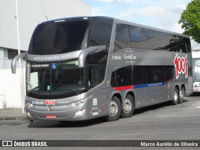 Auto Viação 1001 RJ 108.686 na cidade de Rio de Janeiro, Rio de Janeiro, Brasil, por Marco Aurélio de Oliveira. ID da foto: 11181832.