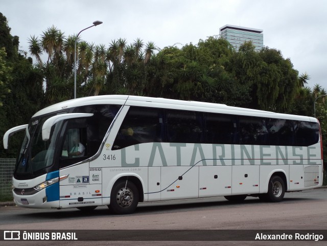 Auto Viação Catarinense 3416 na cidade de Curitiba, Paraná, Brasil, por Alexandre Rodrigo. Número da foto: #11179227.