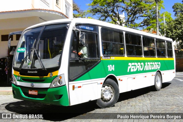 Empresa de Ônibus e Turismo Pedro Antônio 104 na cidade de Vassouras, Rio de Janeiro, Brasil, por Paulo Henrique Pereira Borges. Número da foto: #11181210.