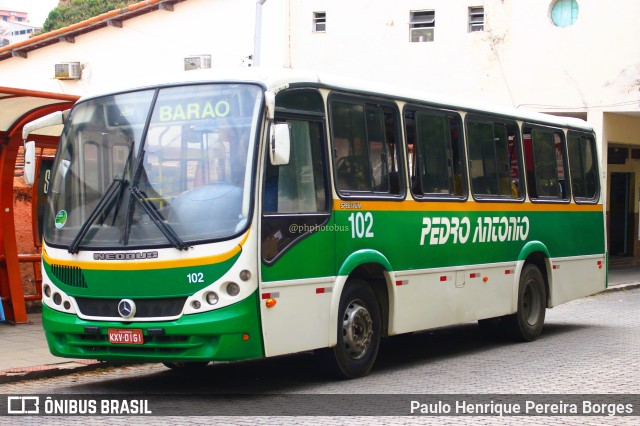 Empresa de Ônibus e Turismo Pedro Antônio 102 na cidade de Vassouras, Rio de Janeiro, Brasil, por Paulo Henrique Pereira Borges. ID da foto: 11181181.