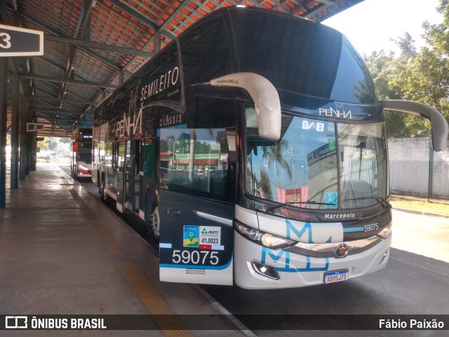 Empresa de Ônibus Nossa Senhora da Penha 59075 na cidade de Embu das Artes, São Paulo, Brasil, por Fábio Paixão. ID da foto: 11180775.