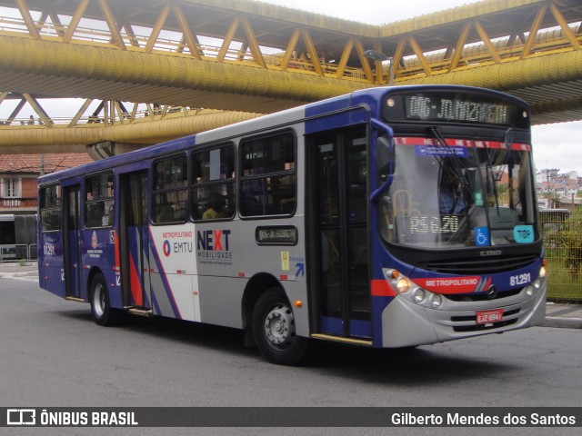 Next Mobilidade - ABC Sistema de Transporte 81.291 na cidade de São Paulo, São Paulo, Brasil, por Gilberto Mendes dos Santos. ID da foto: 11181956.