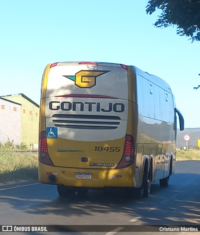 Empresa Gontijo de Transportes 18445 na cidade de Montes Claros, Minas Gerais, Brasil, por Cristiano Martins. ID da foto: 11182209.