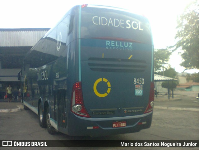 Viação Cidade Sol 8450 na cidade de Piritiba, Bahia, Brasil, por Mario dos Santos Nogueira Junior. Número da foto: #11181946.