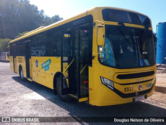 Auto Ônibus Três Irmãos 3333 na cidade de Jundiaí, São Paulo, Brasil, por Douglas Nelson de Oliveira. ID da foto: 11184745.