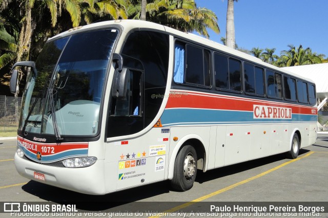 Viação Caprioli 1072 na cidade de Aparecida, São Paulo, Brasil, por Paulo Henrique Pereira Borges. Número da foto: #11184432.