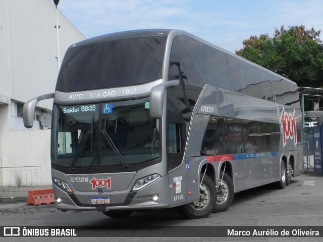 Auto Viação 1001 RJ 108.1210 na cidade de Rio de Janeiro, Rio de Janeiro, Brasil, por Marco Aurélio de Oliveira. ID da foto: 11181948.